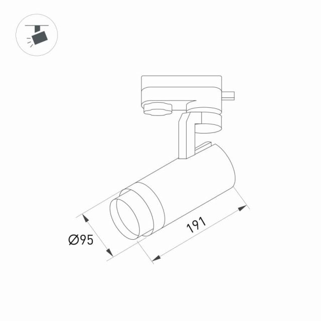 Светильник LGD-GELIOS-2TR-R95-40W Warm3000 (BK, 20-60 deg, 230V) (ARL, IP20 Металл, 3 года)