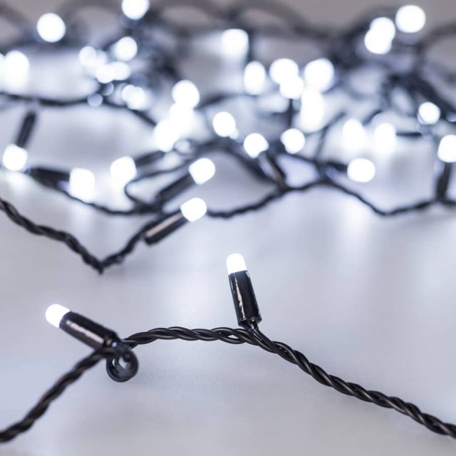 Светодиодная гирлянда ARD-STRING-CLASSIC-1000-BLACK-100LED-MILK-PULSE White (230V, 7W) (ARDCL, IP65)