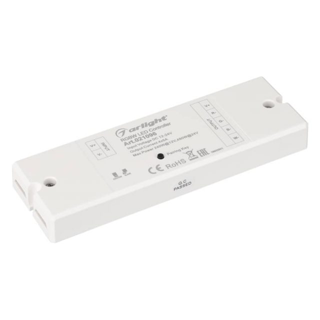 Контроллер SR-2839W White (12-24 В,240-480 Вт,RGBW,ПДУ сенсор)) (ARL, IP20 Пластик, 1 год)