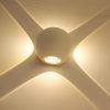 Светильник LGD-Wall-Orb-4WH-8W Warm White (ARL, IP54 Металл, 3 года)
