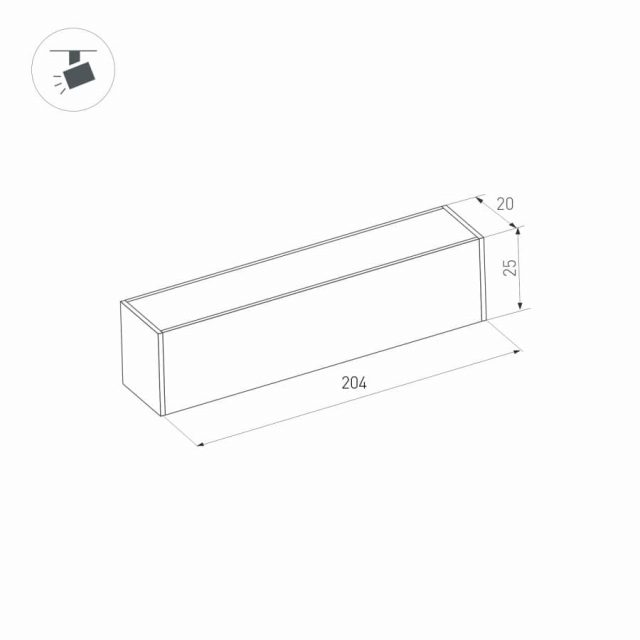 Светильник MAG-FLAT-25-L200-6W Day4000 (BK, 100 deg, 24V) (ARL, IP20 Металл, 3 года)