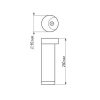 Светильник LGD-Path-Round90-H250B-7W Warm White (ARL, IP54 Металл, 3 года)