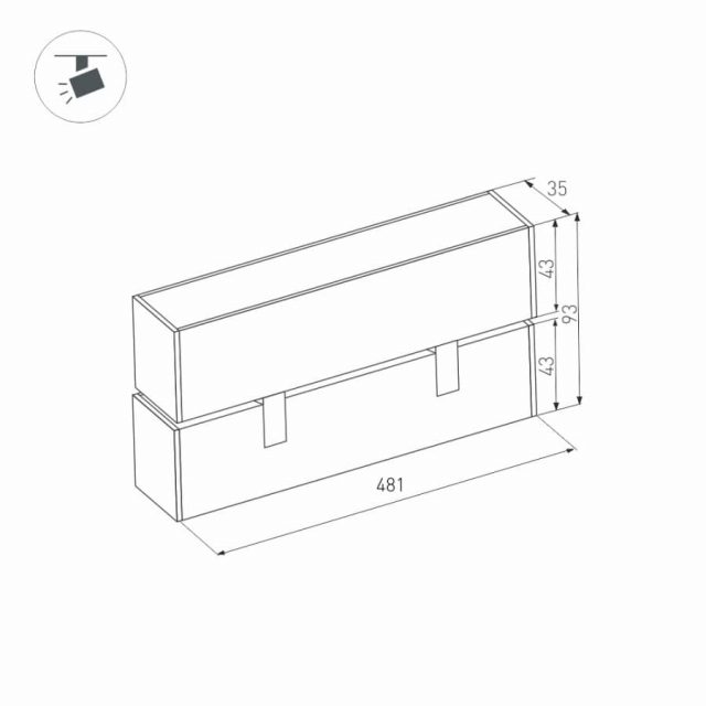 Светильник MAG-LASER-FOLD-45-S480-18W Day4000 (BK, 15 deg, 24V) (ARL, IP20 Металл, 3 года)