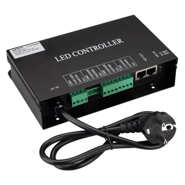 Контроллер HX-SPI-DMX-SL-4P (4096 pix, 220V, TCP/IP, add, ArtNet) (ARL, IP20 Металл, 2 года)