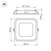 Набор KT-S-6×0.6W LED Day White 12V (квадрат) (ARL, IP67 Металл, 1 год)