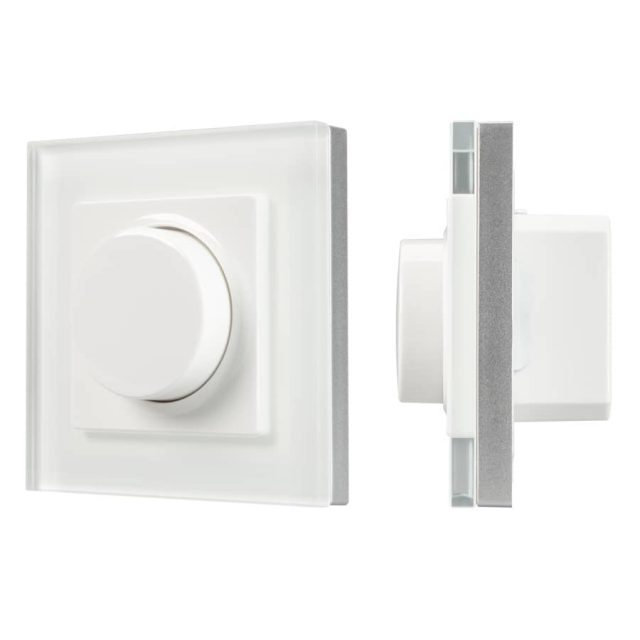 Панель SMART-P96-DIM-IN White (230V, 1.5A, 0-10V, Rotary, 2.4G) (ARL, Пластик)