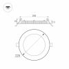 Светильник DL-225M-21W Warm White (ARL, IP40 Металл, 3 года)