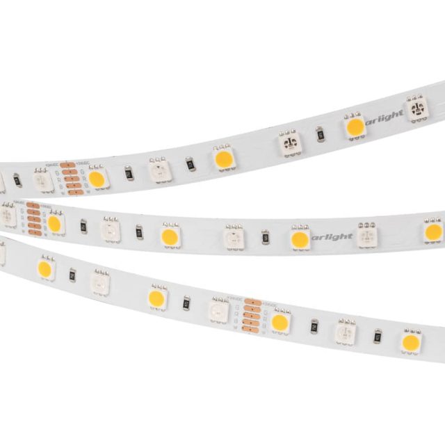 Лента RT6-5050-60 24V RGB-White 2x (300 LED) (ARL, 14.4 Вт/м, IP20)