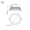 Светодиодный светильник LTD-187WH-FROST-21W White 110deg (ARL, IP44 Металл, 3 года)