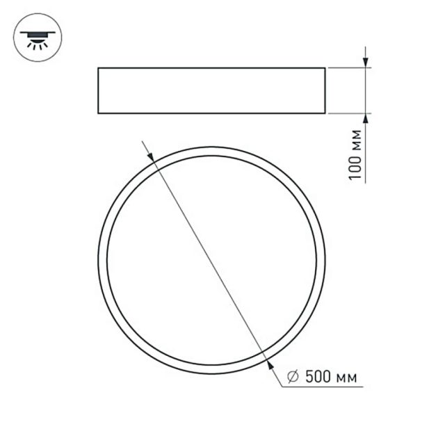 Светильник SP-TOR-TB500SB-30W-R White-MIX (ARL, IP20 Металл, 3 года)