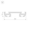 Профиль-держатель PHS-A-BASE-H7.4-2000 ANOD (ARL, Алюминий)