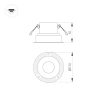Корпус PLURIO-BASE-BUILT-TRIMLESS-R120 (WH, 1-2, 200mA) (ARL, IP20 Металл, 3 года)