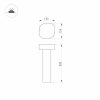 Светильник LGD-SWAMP-BOLL-H500-7W Warm3000 (GR, 93 deg, 230V) (ARL, IP65 Металл, 3 года)