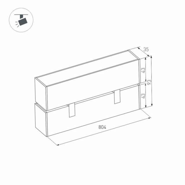 Светильник MAG-FLAT-FOLD-45-S805-24W Warm3000 (WH, 100 deg, 24V) (ARL, IP20 Металл, 3 года)