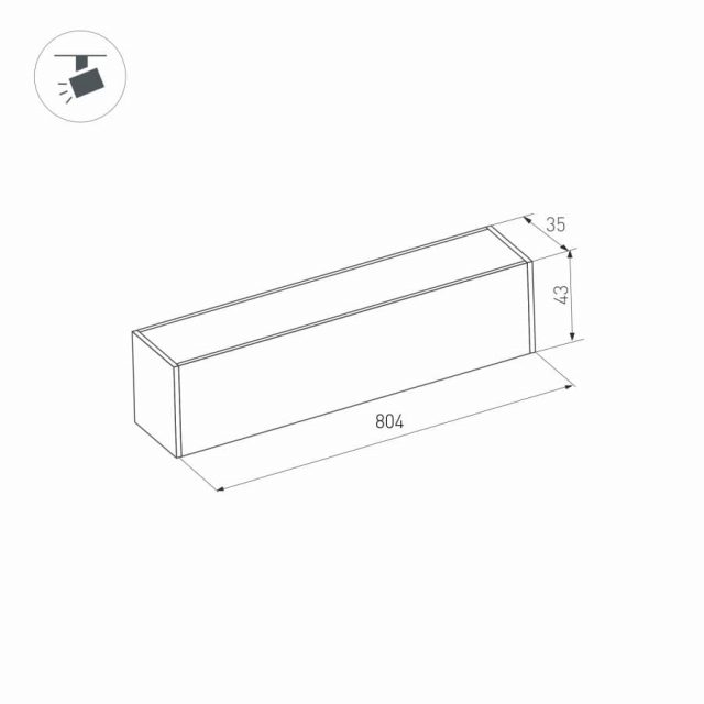 Светильник MAG-FLAT-45-L805-24W Day4000 (BK, 100 deg, 24V) (ARL, IP20 Металл, 3 года)