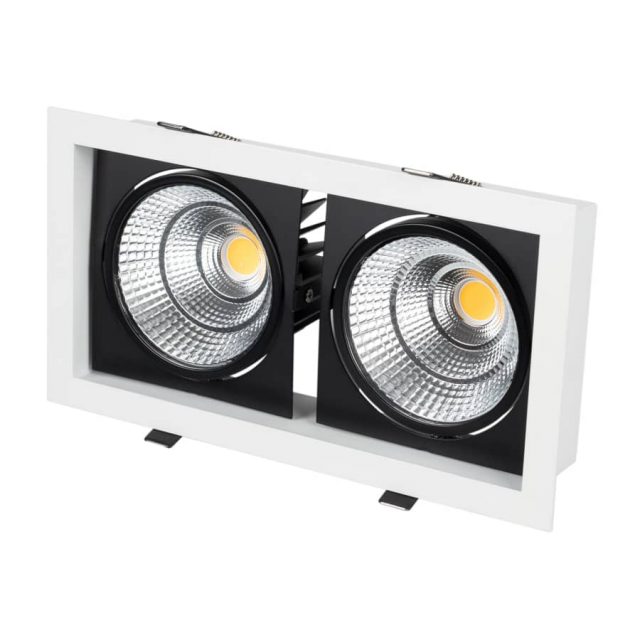 Светильник CL-KARDAN-S283x152-2x25W Warm3000 (WH-BK, 30 deg) (ARL, IP20 Металл, 3 года)