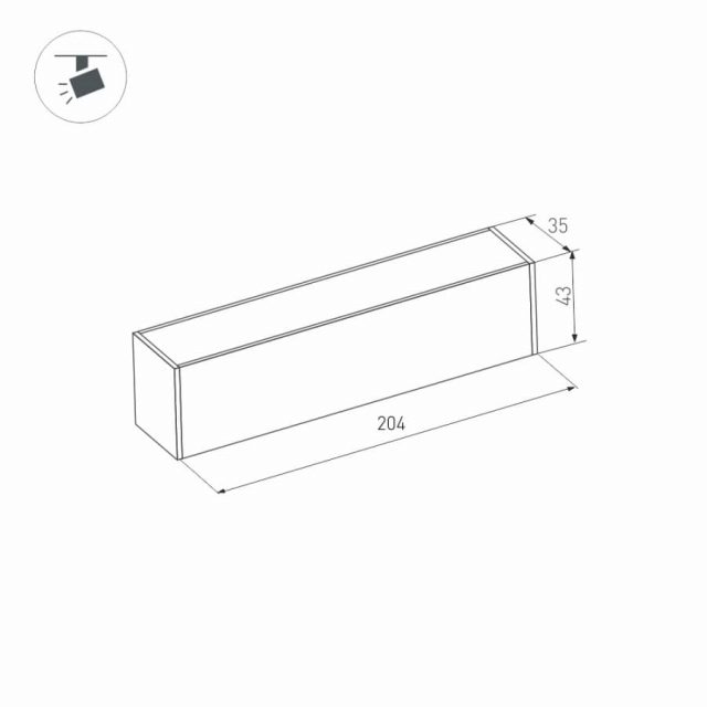 Светильник MAG-FLAT-45-L205-6W Day4000 (WH, 100 deg, 24V) (ARL, IP20 Металл, 3 года)