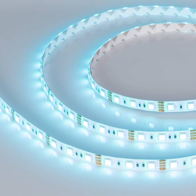 Лента RTW 2-5000SE 12V RGB 2x (5060, 300 LED, LUX) (ARL, 14.4 Вт/м, IP65)