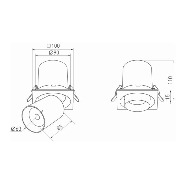 Светильник LGD-PULL-S100x100-10W White6000 (WH, 20 deg) (ARL, IP20 Металл, 3 года)