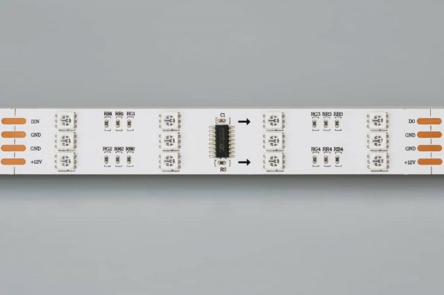 Лента SPI-5000 12V RGB (5060, 480 LED x3,1812) (ARL, Открытый, IP20)