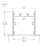 Профиль SL-LINIA49-F-2000 ANOD BLACK (ARL, Алюминий)