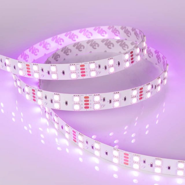 Лента RT 2-5000 24V RGB 2×2 (5060, 600 LED, LUX) (ARL, 28.8 Вт/м, IP20)