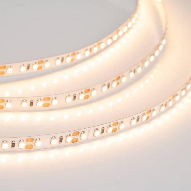 Лента RT 2-5000 12V Warm3000 2x (3528, 600 LED, LUX) (ARL, 9.6 Вт/м, IP20)