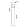 Светильник LGD-Path-Cub-H900B-12W Warm White (ARL, IP54 Металл, 3 года)