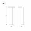 Светильник LGD-TENT-BOLL-H500-9W Warm3000 (GR, 110 deg, 230V) (ARL, IP65 Металл, 3 года)