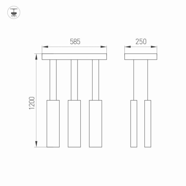 Светильник SP-LEGACY-S585x250-6x6W Warm3000 (BK, 34 deg) (ARL, IP20 Металл, 3 года)