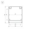 Профиль BOX60-ONTOP-2000 ANOD (ARL, Алюминий)