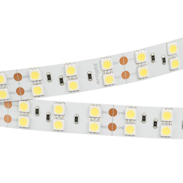 Лента RT 2-5000 24V White6000 2×2 (5060, 600 LED, LUX) (ARL, 28.8 Вт/м, IP20)