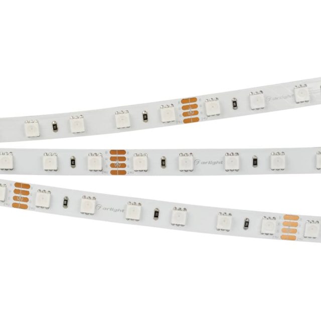 Лента RT 2-5000-50m 24V RGB 2x (5060, 60 LED/m, LUX) (ARL, 14.4 Вт/м, IP20)