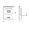 Светодиодный прожектор AR-FLG-FLAT-20W-220V Green (ARL, Закрытый)