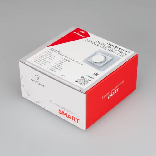 Панель SMART-P89-DIM-IN White (230V, 1.5A, TRIAC, Rotary, 2.4G) (ARL, Пластик)