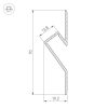 Профиль ARH-DECORE-S12-CAVE-F-2000 ANOD (ARL, Алюминий)