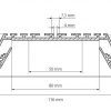 Профиль с экраном ALU-POWER-116-2000 ANOD+FROST (ARL, Алюминий)