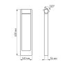 Светильник LGD-PATH-FRAME-ROTARY-H650-6W Warm3000 (BK, 111 deg, 230V) (ARL, IP65 Металл, 3 года)
