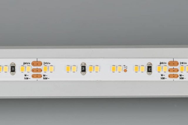 Лента MICROLED-5000HP 24V White-MIX 8mm (2216, 240 LED/m, LUX) (ARL, 19.2 Вт/м, IP20)