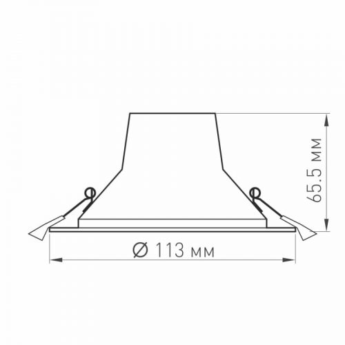 Светильник LTD-LEGEND-R115-10W Day4000 (WH, 50 deg) (ARL, IP20 Металл, 3 года)