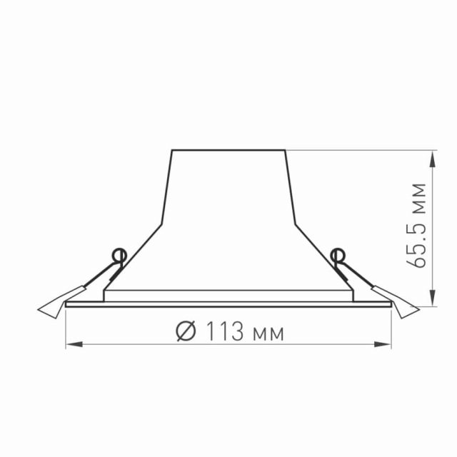 Светильник LTD-LEGEND-R115-10W Warm3000 (WH, 50 deg) (ARL, IP20 Металл, 3 года)