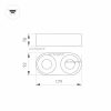 Корпус PLURIO-BASE-SURFACE-RS179x78 (WH, 1-2, 200mA) (ARL, IP20 Металл, 3 года)