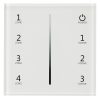 Панель SMART-P34-DIM-IN White (230V, 0-10V, Sens, 2.4G) (ARL, IP20 Пластик, 5 лет)