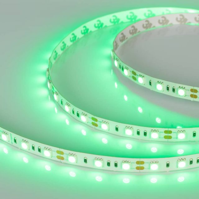 Лента RT 2-5000 12V Green 2x (5060, 300 LED, LUX) (ARL, 14.4 Вт/м, IP20)