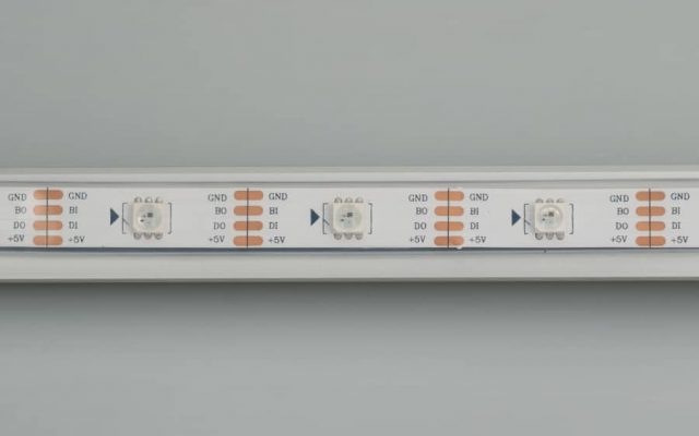 Лента SPI-5000P-RAM 5V RGB (5060, 150 LED x1, 2813) (ARL, Закрытый, IP66)