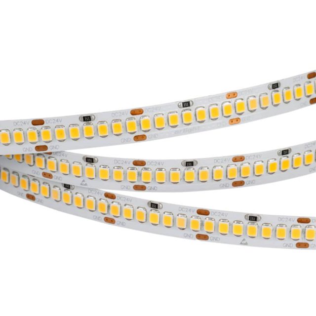 Лента RT 2-5000 24V Cool 8K 10mm (2835, 252 LED/m, LUX) (ARL, 10 Вт/м, IP20)