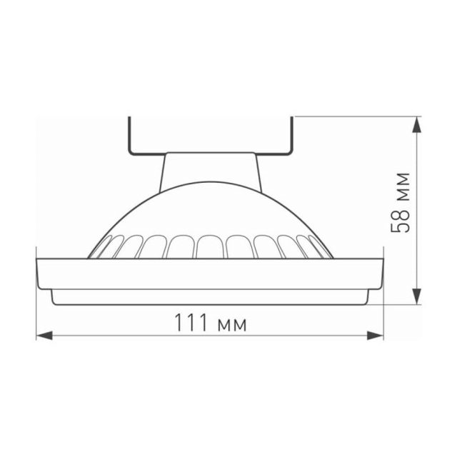 Лампа AR111-UNIT-G53-12W- Day4000 (WH, 120 deg, 12V) (ARL, Металл)