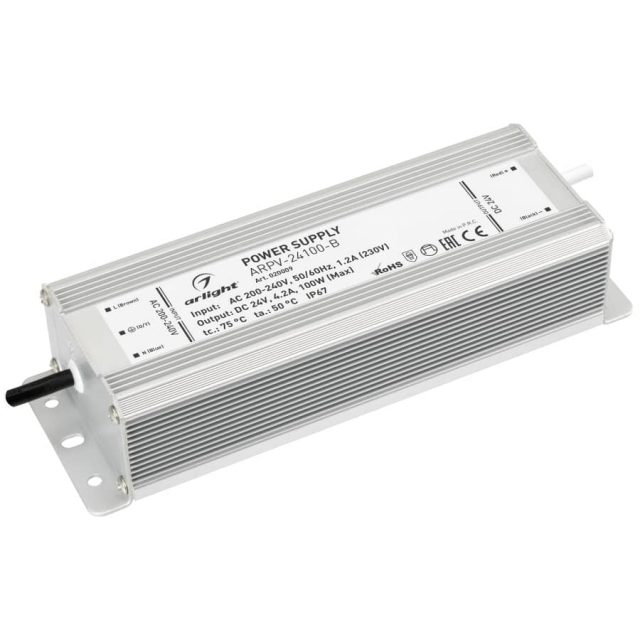 Блок питания ARPV-24100-B (24V, 4.2A, 100W) (ARL, IP67 Металл, 3 года)