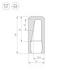 Профиль с экраном ALU-NANO-6-2000 ANOD+SILICONE (ARL, Алюминий)