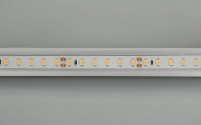 Лента RTW 2-5000PGS 24V White 2x (3528, 600 LED, LUX) (ARL, 9.6 Вт/м, IP67)